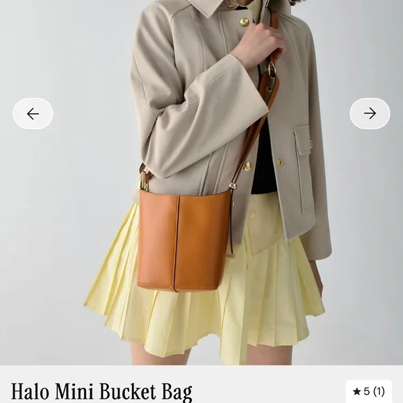 Kate Spade Mini Halo Bucket Bag in Baked Amber new without tags - Picture 5 of 9